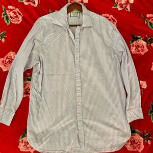 Thomas Pink Classic Fit Striped Dress Shirt - Blue & Pink, 100% Cotton Luxury